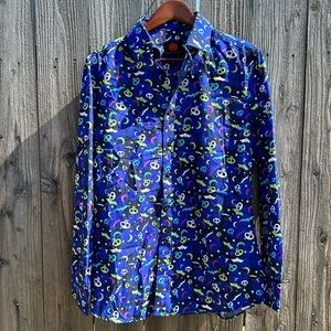 Simon Banks Halloween Button Front Long Sleeve Shirt
